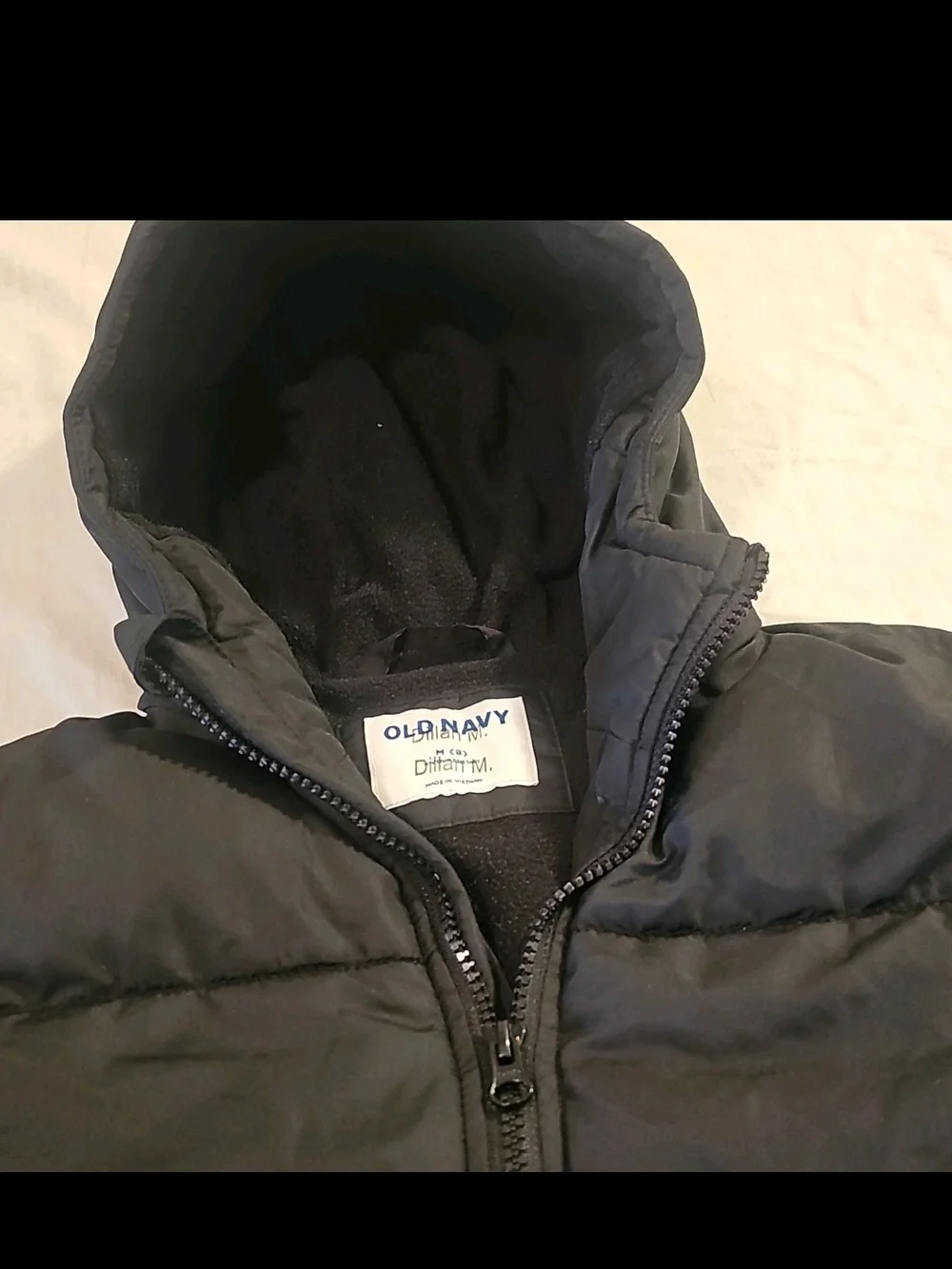 Old Navy Black Kids Puffer Jacket with Hood